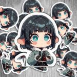 Zanless Zone Zero Sticker - Jane Doe Design, wasserfest & UV-beständig, 2 Stück, 6 cm