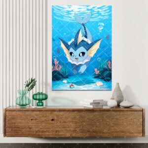 Pokémon Poster – Aquana Motiv für Anime- und Gaming-Fans