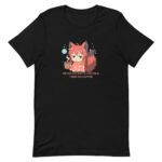 Witziges Gaming T-Shirt mit Kitsune Chibi Design – Kaffee Spruch für Nerds & Zocker – Unisex Shirt von Kitsukami