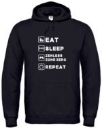 Gaming Hoodie „Eat Sleep Zenless Zone Zero Repeat“ – Kapuzenpullover für ZZZ-Fans