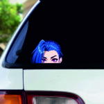 League of Legends Arcane Jinx Peeker Set – Anime Gamer Sticker fürs Auto, UV-beständig & wasserfest