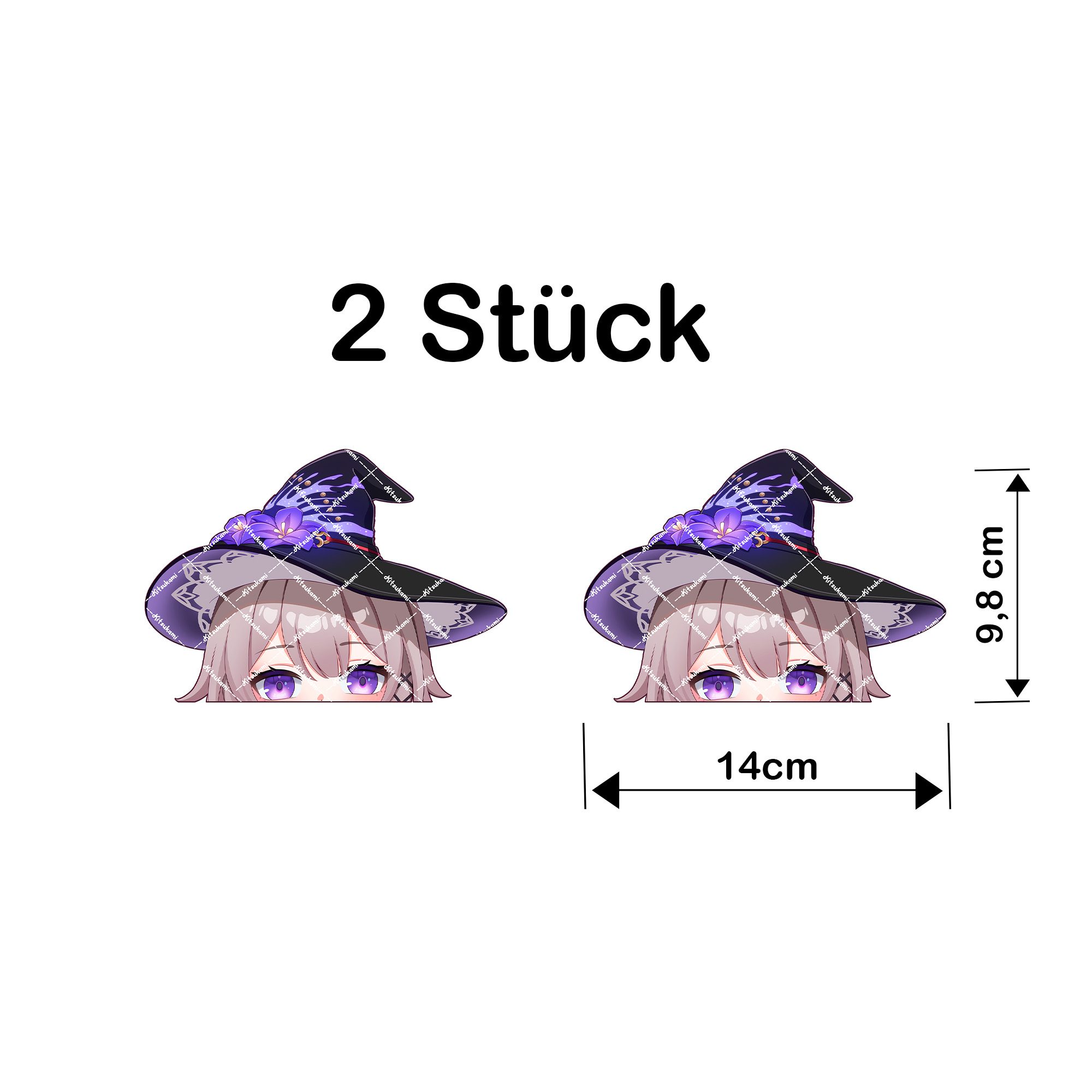Honkai Star Rail Peeker Autoaufkleber 2er Set ab 12 cm – Anime Otaku Sticker wasserfest & UV-beständig 4 Honkai Star Rail Peeker Autoaufkleber 2er Set ab 12 cm – Anime Otaku Sticker wasserfest & UV-beständig – Bild 5