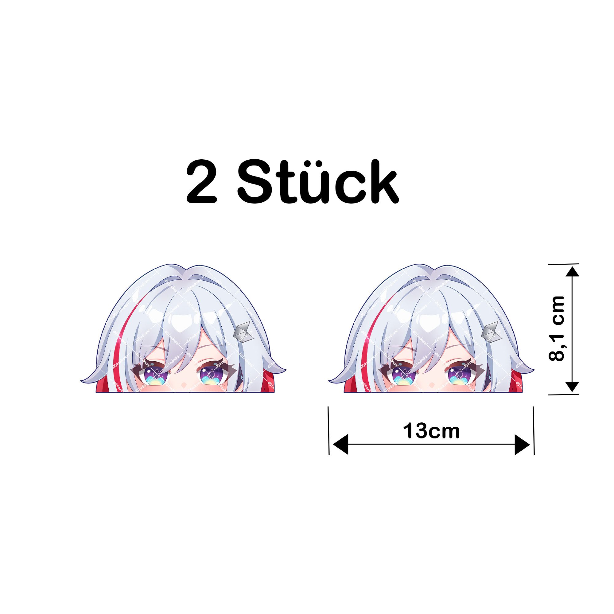 Honkai Star Rail Peeker Autoaufkleber 2er Set ab 12 cm – Anime Otaku Sticker wasserfest & UV-beständig 13 Honkai Star Rail Peeker Autoaufkleber 2er Set ab 12 cm – Anime Otaku Sticker wasserfest & UV-beständig – Bild 14