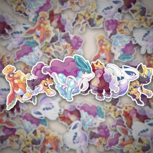 Pokemon Sticker-Set mit 10 legendären Pokemon