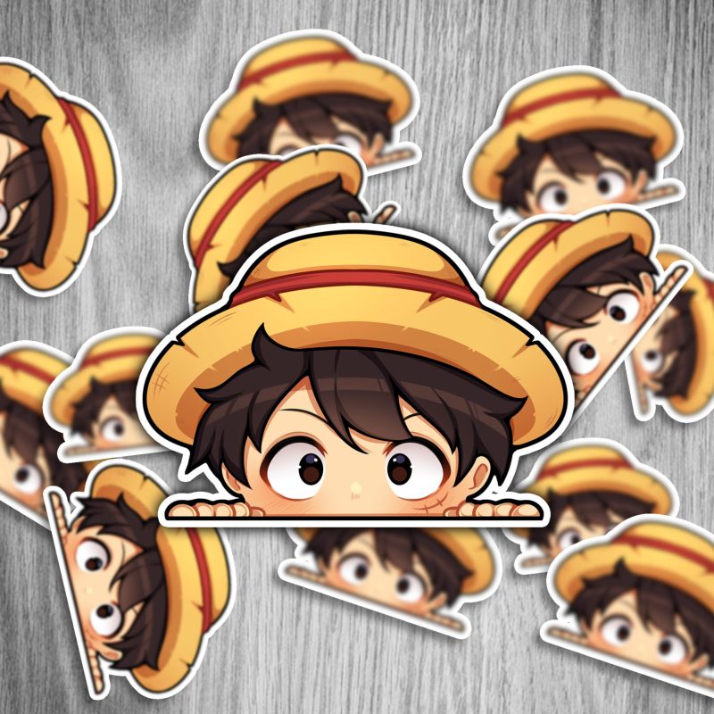 One Piece Peeker Set - Anime Sticker - 12cm, 6 Stück – Bild 3