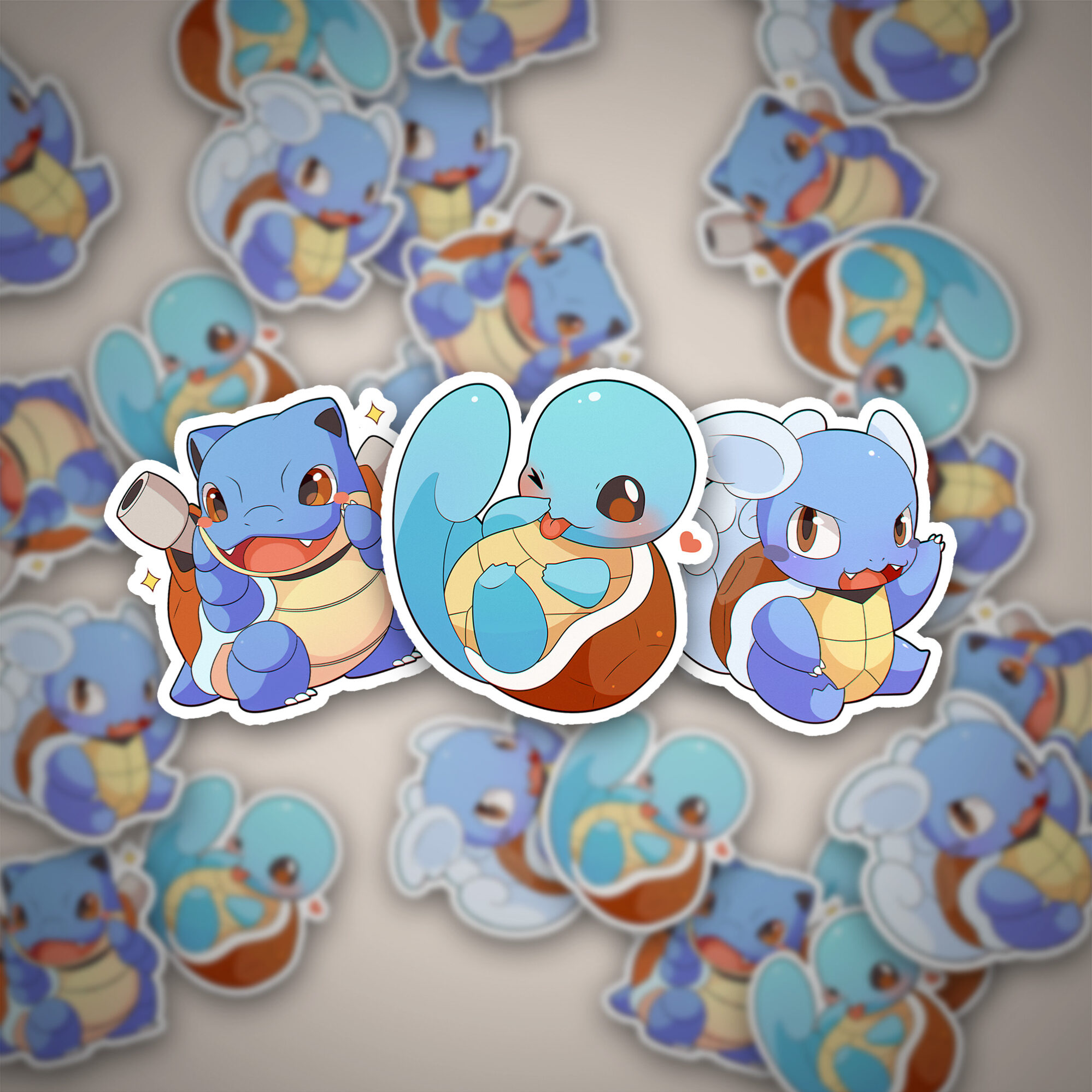 Pokemon Sticker Set - Glumanda, Bisasam, Shiggy - 9 Stück 3 Pokemon Sticker Set - Glumanda, Bisasam, Shiggy - 9 Stück – Bild 4