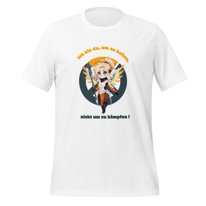 Overwatch Mercy T-Shirt Unisex – Weiß oder Schwarz mit Spruch – Größen S bis XX – Bild 6