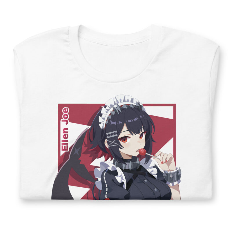 Zenless Zone Zero T-Shirt mit Ellen Joe Motiv – Unisex, Weiß/Schwarz, 100 % Baumwolle – Bild 8