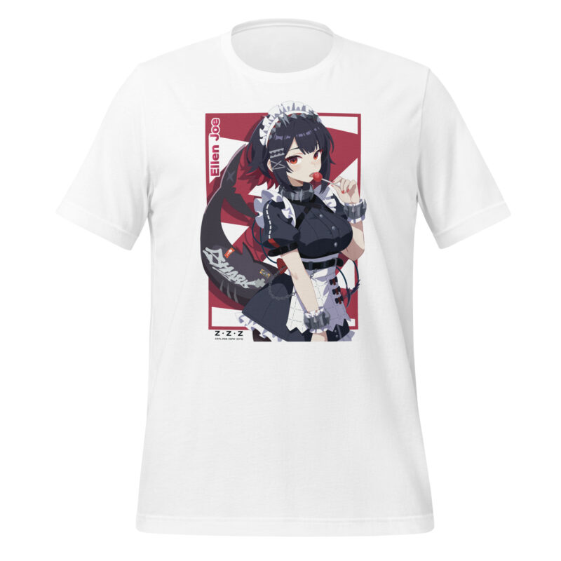 Zenless Zone Zero T-Shirt mit Ellen Joe Motiv – Unisex, Weiß/Schwarz, 100 % Baumwolle – Bild 9