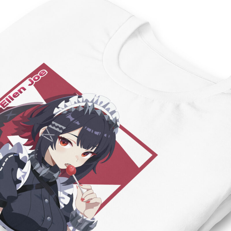 Zenless Zone Zero T-Shirt mit Ellen Joe Motiv – Unisex, Weiß/Schwarz, 100 % Baumwolle – Bild 10
