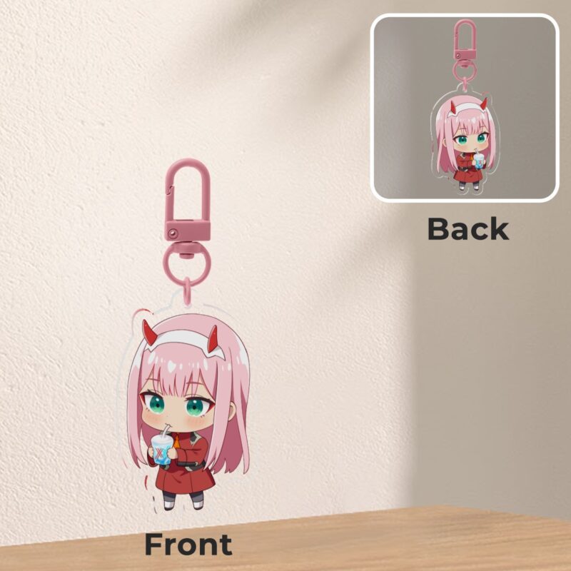 Darling in the Franxx Schlüsselanhänger – Zero Two Acrylanhänger, kratzfest – Bild 3