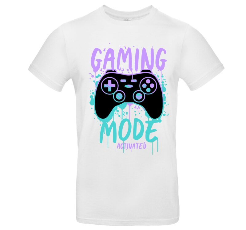Gaming Mode T-Shirt – Schwarz/Weiß – Unisex Gamer Shirt – Perfekt für Zocker – Größen S–XXL – Bild 2