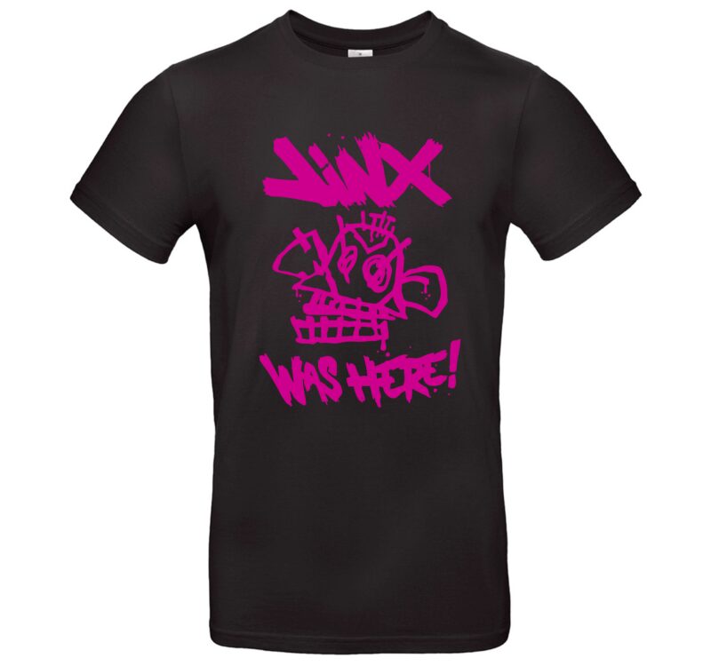 Jinx Was Here T-Shirt – Unisex Gaming Shirt für Arcane & LoL Fans – Hochwertiger Druck, Streetwear Stil