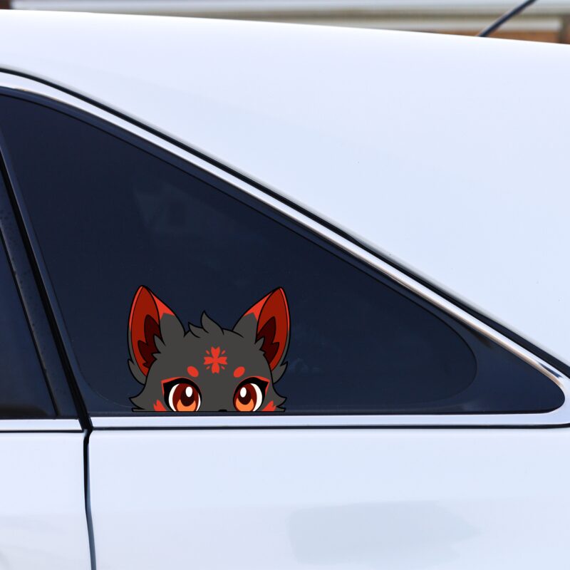 Kuroko Peeker Sticker – Kitsukami Design im Anime-Stil – UV-beständig & wasserfest für Auto & mehr – Bild 3