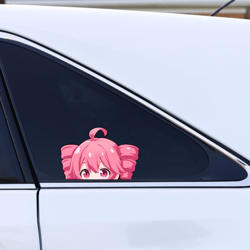 Vocaloid Peeker Sticker – Teto Anime Design | 2er Set | UV-beständig & wasserfest – Bild 3