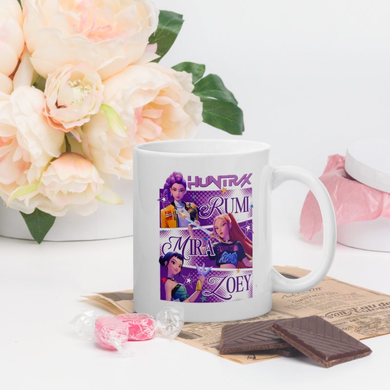 KPOP Demon Hunter Kaffeetasse 330ml weiß spülmaschinenfest mikrowellengeeignet Anime Fans Geschenk mit Rumi Mira Zoey Design