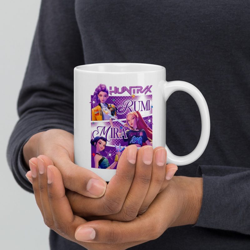 KPOP Demon Hunter Kaffeetasse 330ml weiß spülmaschinenfest mikrowellengeeignet Anime Fans Geschenk mit Rumi Mira Zoey Design – Bild 3