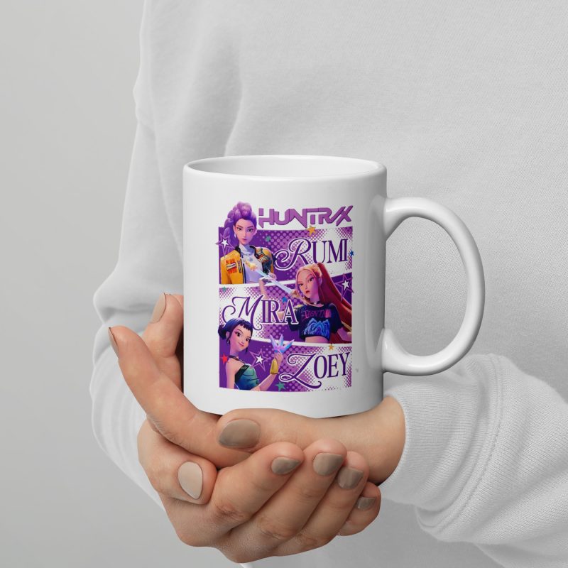 KPOP Demon Hunter Kaffeetasse 330ml weiß spülmaschinenfest mikrowellengeeignet Anime Fans Geschenk mit Rumi Mira Zoey Design – Bild 8